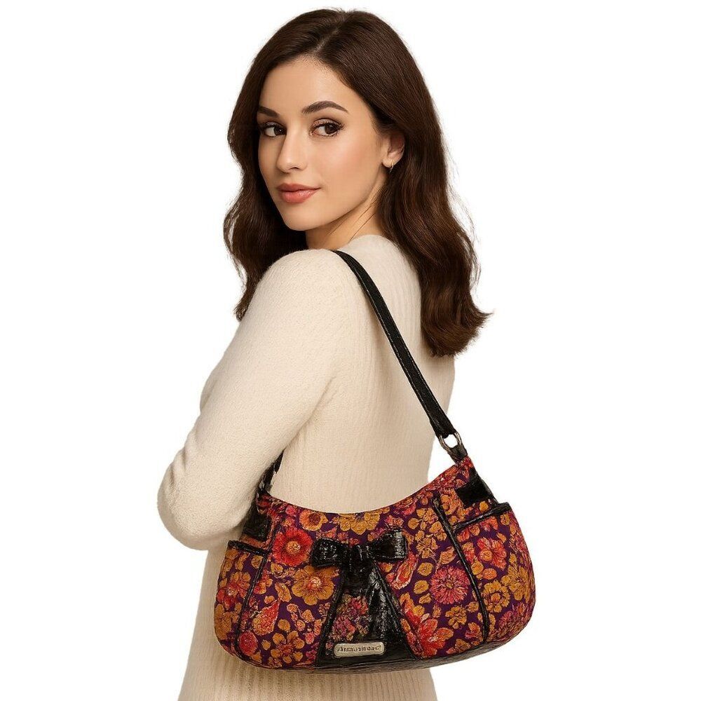 Genna De Rossi Bag Shoulder Satchel Handbag Purse Tote FLORAL Women's Woman's